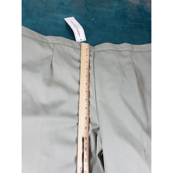 Alfred Dunner Dress Pants Size 24 W Womens Green Pull On Stretch Ladies NWT - Picture 5 of 12